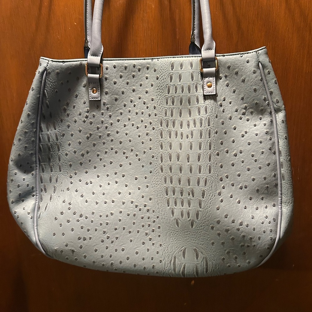 Cato Elegant Gray Embossed Shoulder Bag and wallet